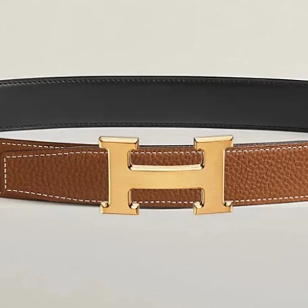 NWT - HERMES - H belt buckle & Reversible leather strap 32 mm - Picture 2 of 9
